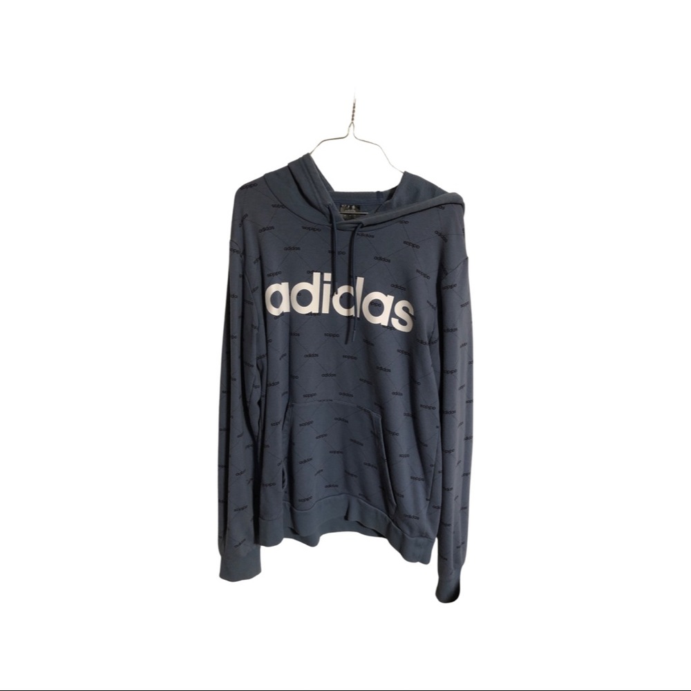 Medium Blue Adidas hoodie.